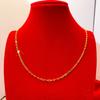 Collar de oro de arena de Vietnam delgado chapado al vacío collar para mujer cadena de bolas joyería de imitación de oro no se decolora en vivo caliente