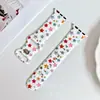 Adecuado para Apple Watch 10 11, correa de silicona con estampado de estrella de cinco puntas de papel de aluminio de colores, pulsera iWatch Ultra