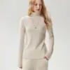 Kang Sai Ni 100% Cachemira Nueva Temporada Primera Línea Ropa Lista para Usar Cuello Alto con Borde Enrollado Otoño/Invierno Adelgazante Holgado Suave Pegajoso Tejido