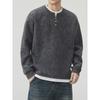 Sudadera Falsa de Dos Piezas de Manga Larga para Hombre, Cuello Redondo, Ajuste Holgado Casual, Versátil, Nuevo Estilo Otoño 2026, Camiseta Capa Base