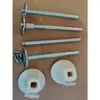 Suporte de Modelo Chassi de Assento de Haste Curva Fixador Plástico Acessórios de Adereço de Corpo Inteiro para Loja de Roupas Inserção de Haste de Base de Pé Cilíndrica