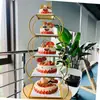 Nuevo Soporte para Pasteles de Múltiples Niveles Estilo Europeo para Banquetes de Cumpleaños, Bodas, Exhibidores de Pasteles y Postres en Tiendas, Estante de Exhibición de Combinación de Metal