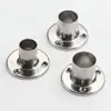 Base de Flange em Aço Inoxidável para Montagem Exposta de Suporte de Varal de Roupa para Guarda-roupa na Varanda, Base Fixa de Flange para Suporte de Haste Redonda Romana