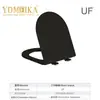 MEIKA Cubierta de Asiento de Inodoro Formaldehído Urea Negro Mate Alta Dureza Tapa WC Para Baño de Hotel Venta al por Mayor U219B