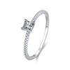 Anillo de plata de ley S925 para mujer, diseño de nicho, microfibra, estilo coreano, combina con todo, joyería de mano.
