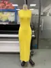 Ropa de mujer transfronteriza europea y americana 2023 nueva moda de verano casual de punto sin mangas cuello redondo vestido Femenino Fábrica al por mayor