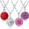 Colgante de bola Shambhala de plata de ley 925 con diamantes de imitación austriacos, collar de bolas, joyería con gran descuento