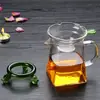 Copo de Cerimônia de Vidro Espesso, Copo de Cerimônia Quadrado, Conjunto de Chá Grande Transparente, Resistente ao Calor Mar de Chá Divisor de Chá, Conjunto de Chá, Individual