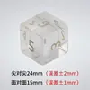 Dados Poliedros de Cristal Blanco Sintético Grabados para D&D Dungeons and Dragons Juego de Siete Piezas Z01