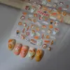 Pegatinas para Uñas Estilo Japonés en Relieve 5D Conejito Lindo Postres para Hornear Calcomanías para Uñas Decoración Transfronteriza