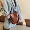 Bolsa Pequena Color Sólida da Moda Tendência para Mulheres Outono Retrô 2025 Nova Versátil de Ombro Transversal Tendência Bolsa Saco