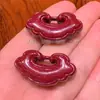 Fechadura Ruyi em Forma de Nuvem de Areia Roxo-Dourada Natural de Alto Teor, Fechadura da Fortuna Redonda em Forma de Nuvem de Cinábrio, Pingente da Paz, Lote de Cinábrio