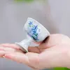 Yue Rui Carrillón Azul y Blanco Pintado a Mano Taza Maestra Femenina Taza de Té Suministro para el Hogar Taza de Mesa Taza Alta China de Una Taza