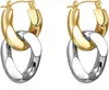 Novos Brincos Argola de Zircônia Cúbica Europeus e Americanos 2024 Brincos Argola da Moda Joias de Orelha Casuais Joias Diárias para Mulheres