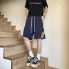 Atacado Em Estoque Shorts Masculino de Verão Finos de Seda de Gelo Frescos de Cinco Pontos Perna Reta Três Listras Secagem Rápida Casuais Calças Paraquedas