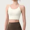 Conjunto de yoga para mujer con top tipo camisola, almohadillas en el busto, diseño con corte cruzado, espalda hermosa, adecuado para Pilates, correr y actividades de fitness