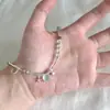 Colar Imitação Azul Claro Estilo Oceano Fresco Pingente Estrela-do-Mar Corrente de Clavícula com Contas Colar Estilo Nicho para Férias