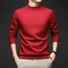 Suéter de gola alta para homem, transfronteiriço, espessado e quente, nova malha básica casual de cor sólida para outono e inverno