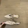 Zapatos de Mujer de Punta Fina Estilo Francés, Poco Profundos, Tacón Bajo, Cerrados, Modelo Nuevo Primavera 2026, Medias Mulas Adelgazantes para Ir al Trabajo
