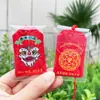 Amuleto do Festival do Meio do Outono Sachê Perfumado para Boa Sorte, Talismã de Sucesso com Lista Dourada Bordada, Bolsa Portátil Estilo Japonês, Bolsa de Brocado, Sachê de Fragrância
