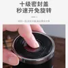 Taza de agua para coche de negocios tapa de apertura de un botón doble capa vidrio de borosilicato alto a prueba de explosiones para hombres y mujeres taza de presión portátil de apertura rápida