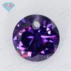 Huagang Gem 5A Agujero Único Redondo Circonita CZ Piedra Desnuda Perforada Color Blanco Pendientes Colgante DIY Taladro