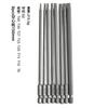 Destornillador neumático magnético de 1/4" con cabeza esférica endurecida de acero S2 y hexágono interior, boquilla neumática hexagonal exterior.