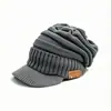 Gorro de Punto Nuevo de Invierno para Hombre, Forrado de Felpa, Engrosado, Cálido Gorro sin Visera, Protector de Orejas a Prueba de Frío para Estudiantes y Ciclismo, Moderno
