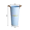 Cubeta de Hierro Grande Estilo Vintage para Flores, Cubeta para Flores Frescas, Uso en Floristerías y Hogar, para Sostener Flores, Jarrón para Flores Secas, Cubeta para Remojar Flores, Cubeta para Arreglos Florales