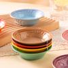 Plato de cerámica de estilo nórdico con sabor, creativo, colorido, pequeño y redondo, para restaurantes, hoteles, aperitivos, condimentos y salsas.