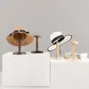 Perchero de Escritorio Perchero para Sombreros Tienda de Ropa Soporte para Sombreros de Madera Maciza Soporte Interno Soporte para Sombreros Molde para Cabeza de Ventana Set de Pelucas Estante de Exhibición