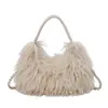 Bolso de peluche tipo dumpling exquisito estilo coreano ins, nuevo bolso de hombro versátil de moda 2026, bolso cruzado lindo y elegante