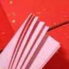 Papel Xuan rojo espolvoreado de diez mil años corte de papel batik cuadrado carácter Fu papel para caligrafía doble cara rojo hecho a mano DIY decoración de ventana papel rojo