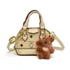 Bolsa de Urso de Desenho Animado com Design de Nicho Moda de Luxo Leve Boston Crianças Menina Princesa Mini Bolsa de Mão Transversal
