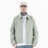 Ropa para Hombre Lanhai 2025 Otoño e Invierno Nueva Marca de Tendencia Estilo Bv Cremallera Trasera Gabardina de Trabajo Chaqueta a Cuadros Chaqueta para Hombres y Mujeres