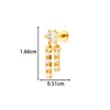 Hensen Clássico Zircônia Micro-Pavimentada Aço Inoxidável Rosca Interna Pingente Cônico Brinco Stud Lábio Curvo Piercing Brincos