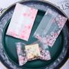 Saco de embalagem crocante de floco de neve para assar biscoitos, doces, saco autovedante, chá perfumado, saco vedante transparente para lixa, Pacote com 100