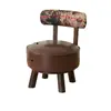 Taburete Bajo de Madera Maciza Taburete para Sofá de Sala de Estar Banco Pequeño para el Hogar Taburete para Mesa de Café Taburete al Pie de la Cama Taburete para Cambiar Zapatos Silla Pequeña Giratoria