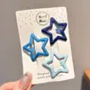 Pinza de estrella azul para el pelo femenina de verano clip lateral para flequillo pelo suelto en la frente clip de pico de pato sin costuras tocado pinza para el pelo venta al por mayor
