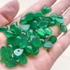 Pendientes de Aro Ovalados para Manualidades con Incrustaciones de Ágata, Base Plana, Anillo Natural Verde Sin Agujero, Colgante Jinhua