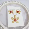 Nuevo Precio Especial Entrada Lujo Acero Titanio Collar Cadena Clavícula Moda Atmosférica para Mujer Alta Calidad Conservación de Color Collar Aretes Traje