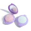 Espejo Mini Portátil Peine Integrado Espejo Cosmético Pequeño para Niña Peine de Cápsula de Aire Peine Masajeador de Cabello Peine de Dibujos Animados con Cojín de Aire
