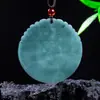Colgante de Jadeíta Azul Natural Grado A Estilo Antiguo de la Fortuna con Cordón para Collar, Joyería Fina de Jade al por Mayor