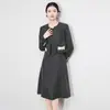2513905-Chaqueta Corta + Chaleco Vestido Sin Mangas Traje de Dos Piezas Socialité Hija Mujeres Nanyou