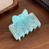 Pin para el Cabello Versátil Estilo Coreano con Lazo, Pinza de Acetato de Gama Alta con Acentos de Pedrería para Cola de Caballo a Medio Recoger, Accesorio para el Cabello Pinza de Tiburón