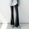 Pantalones de Campana Delgados Estilo Coreano Invierno Temprano 2024 para Usar por Fuera Pierna Ancha Talla Grande Ligeramente Acampanados Tiburón Aspecto Adelgazante Leggings
