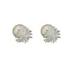 Lujo Accesible Francés Fuegos Artificiales Brillantes Perla Plateada Colgante Trasero Doble Uso Aguja de Plata 925 Pendientes de Moda de Alta Gama Elegantes para Mujer