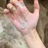 Source de plata Plata de ley S925 nuevo collar de calabaza de calcedonia blanca china cadena para la clavícula con colgante Fu Lu de temperamento de marea nacional para mujer