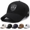 Gorra de béisbol Four Seasons Hat para hombre y mujer, con la letra R, Joker, gorra de cabeza grande, insignia, ala ancha, parasol