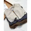 Chaleco Cardigan de Punto con Botones de Colores de Alta Gama Francesa para Mujer Otoño e Invierno Holgado Adelgazante Chaleco Apilado